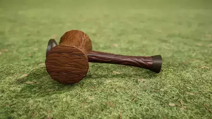 Stylized Hammer Free low-poly 3D model