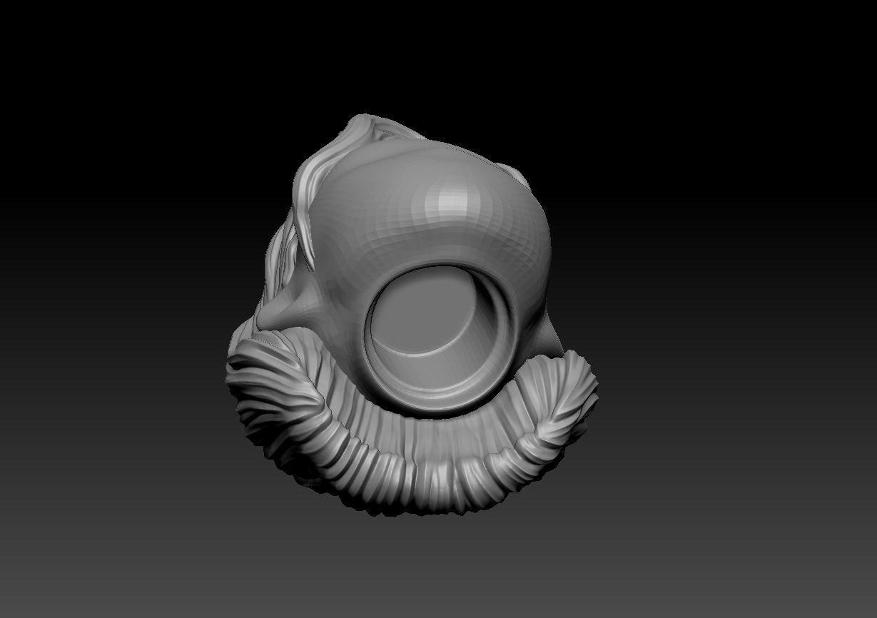 12inch size Hottoys figure style printable hair for 3d print 002 3D print model_7