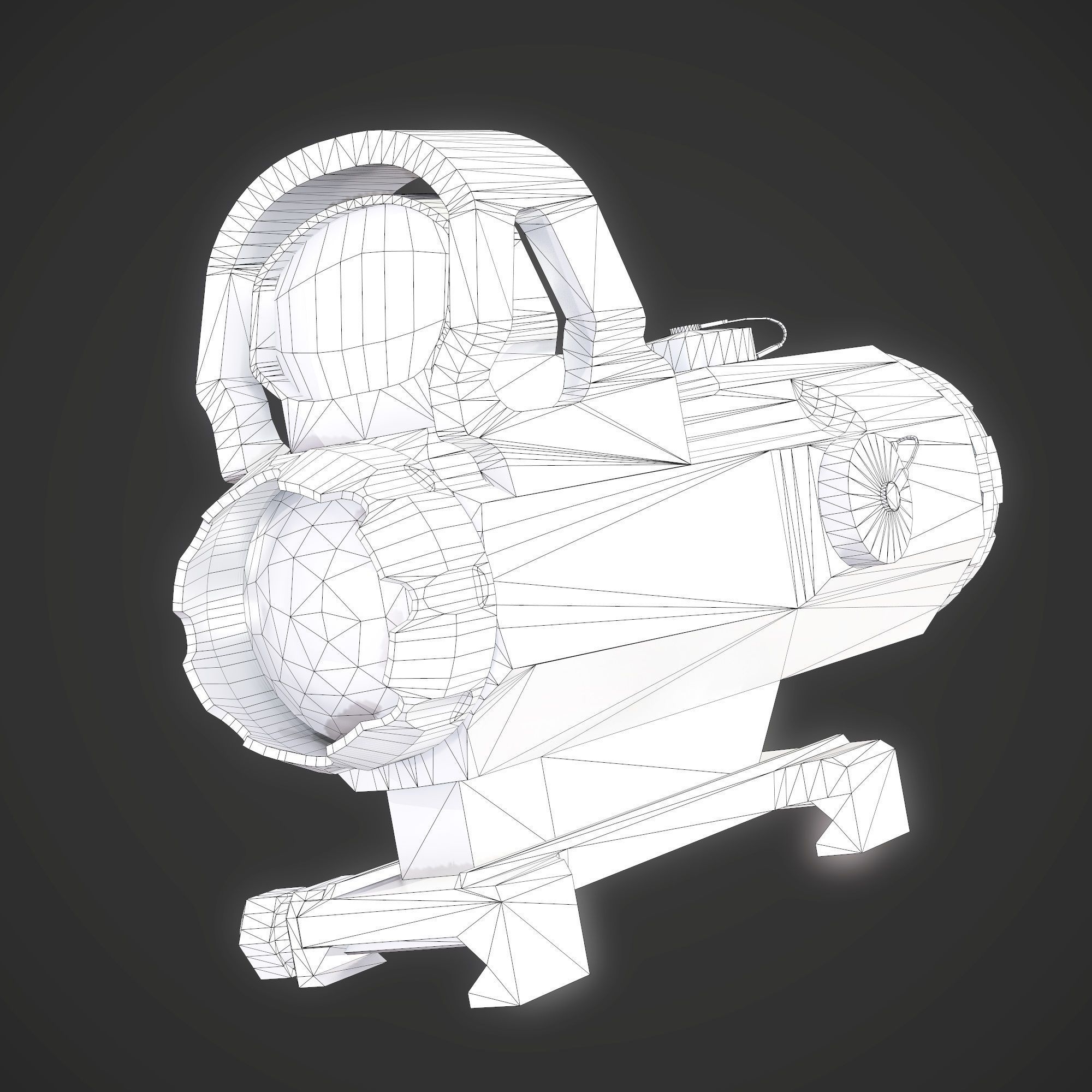 FN P90 Submachine Gun AAA Game Ready Asset Low-poly 3D model_18