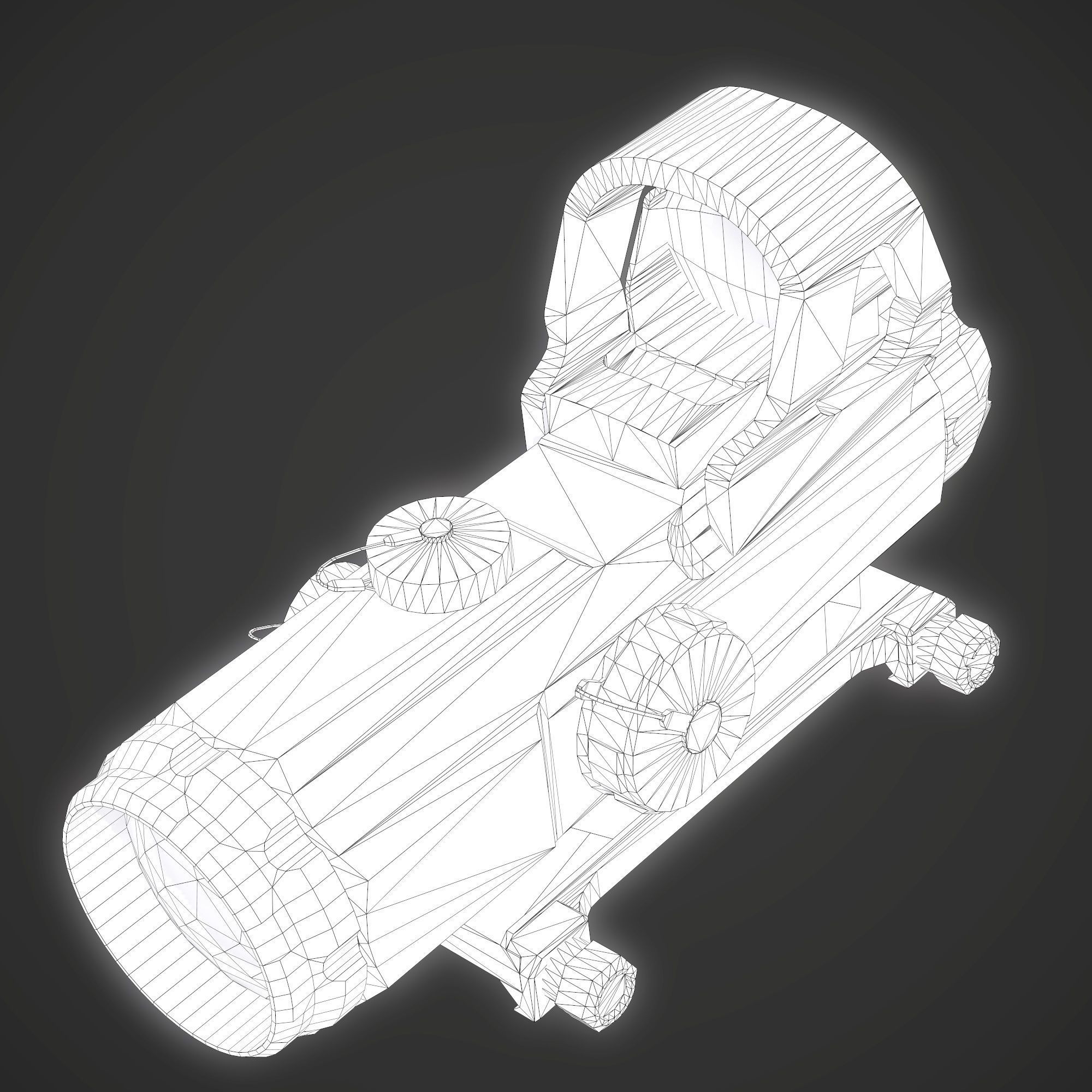 FN P90 Submachine Gun AAA Game Ready Asset Low-poly 3D model_19