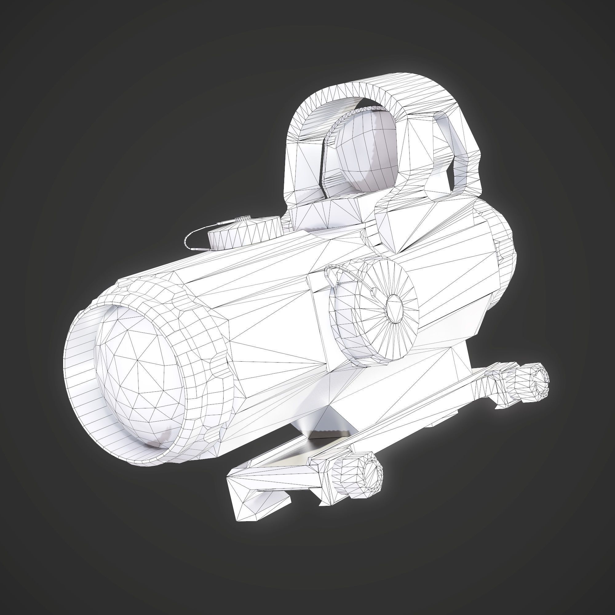 FN P90 Submachine Gun AAA Game Ready Asset Low-poly 3D model_21