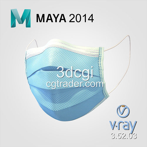 Medical face mask for surgical - 3d hight quality 3D model
