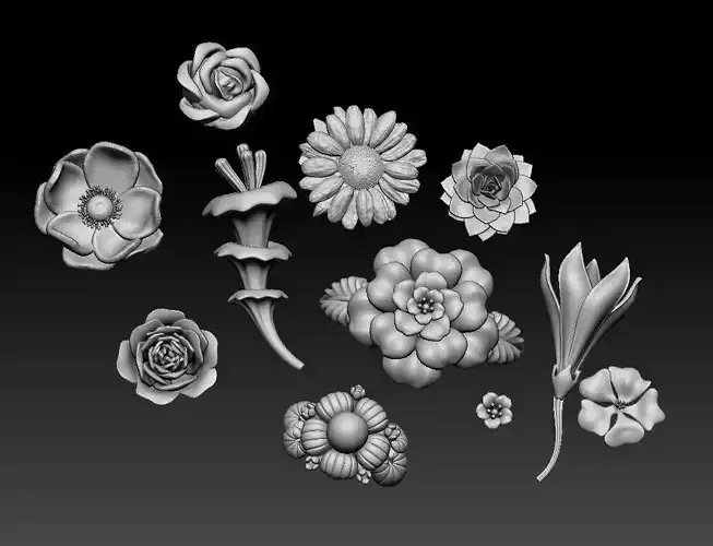 flowers 3D print model