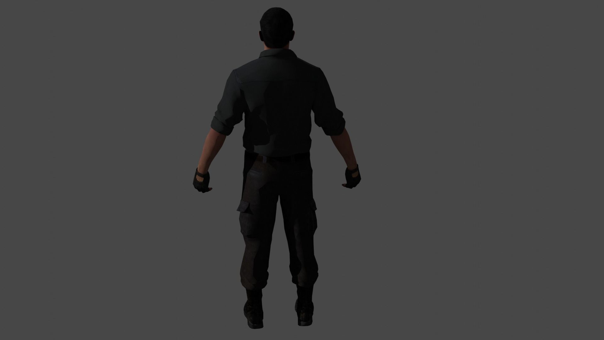 City character Low-poly 3D model_3