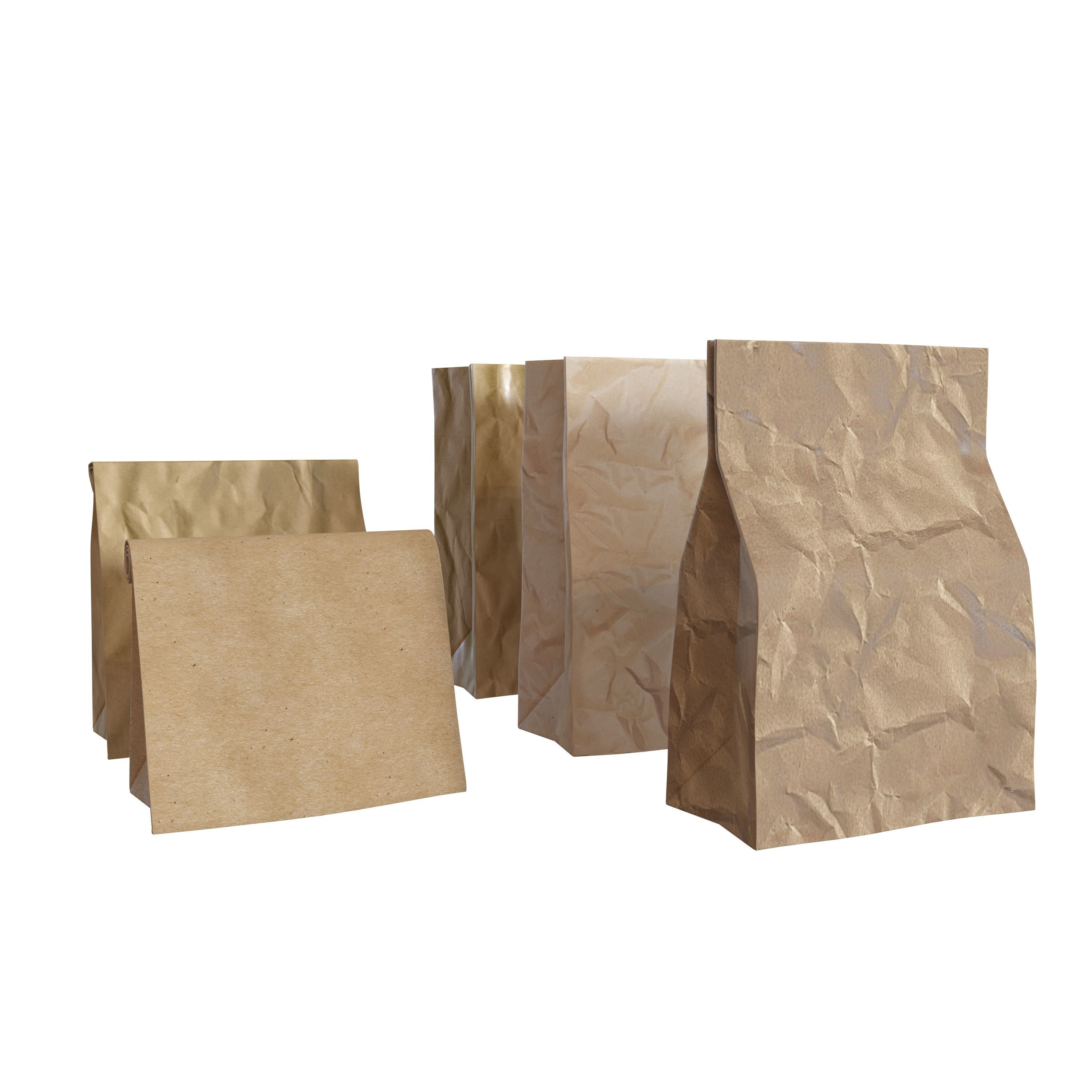 Paper packets 3D model_3