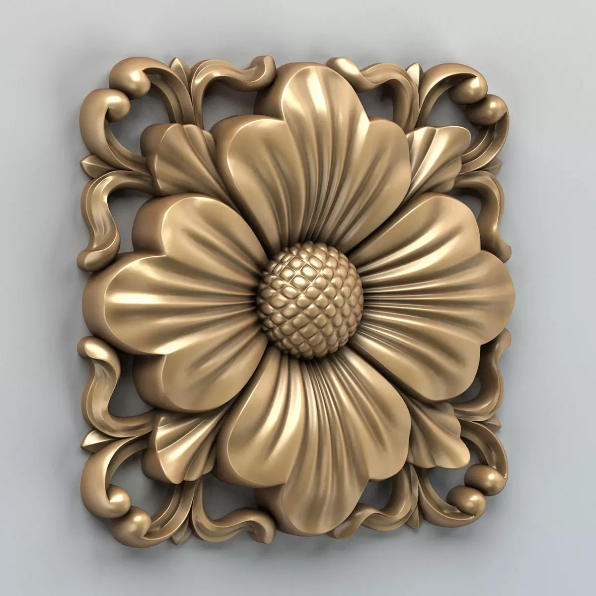 Square rosette 005 3D model_0