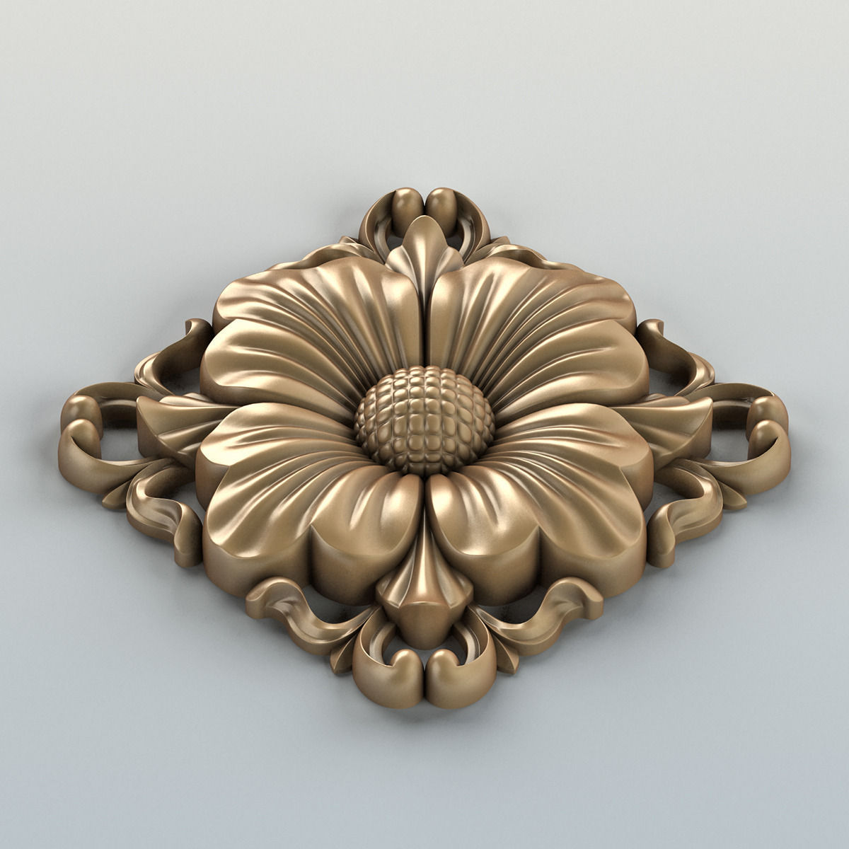 Square rosette 005 3D model_4