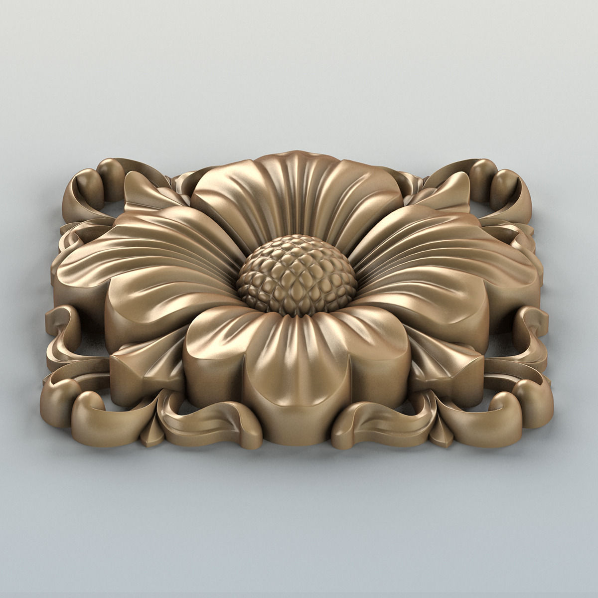 Square rosette 005 3D model_3