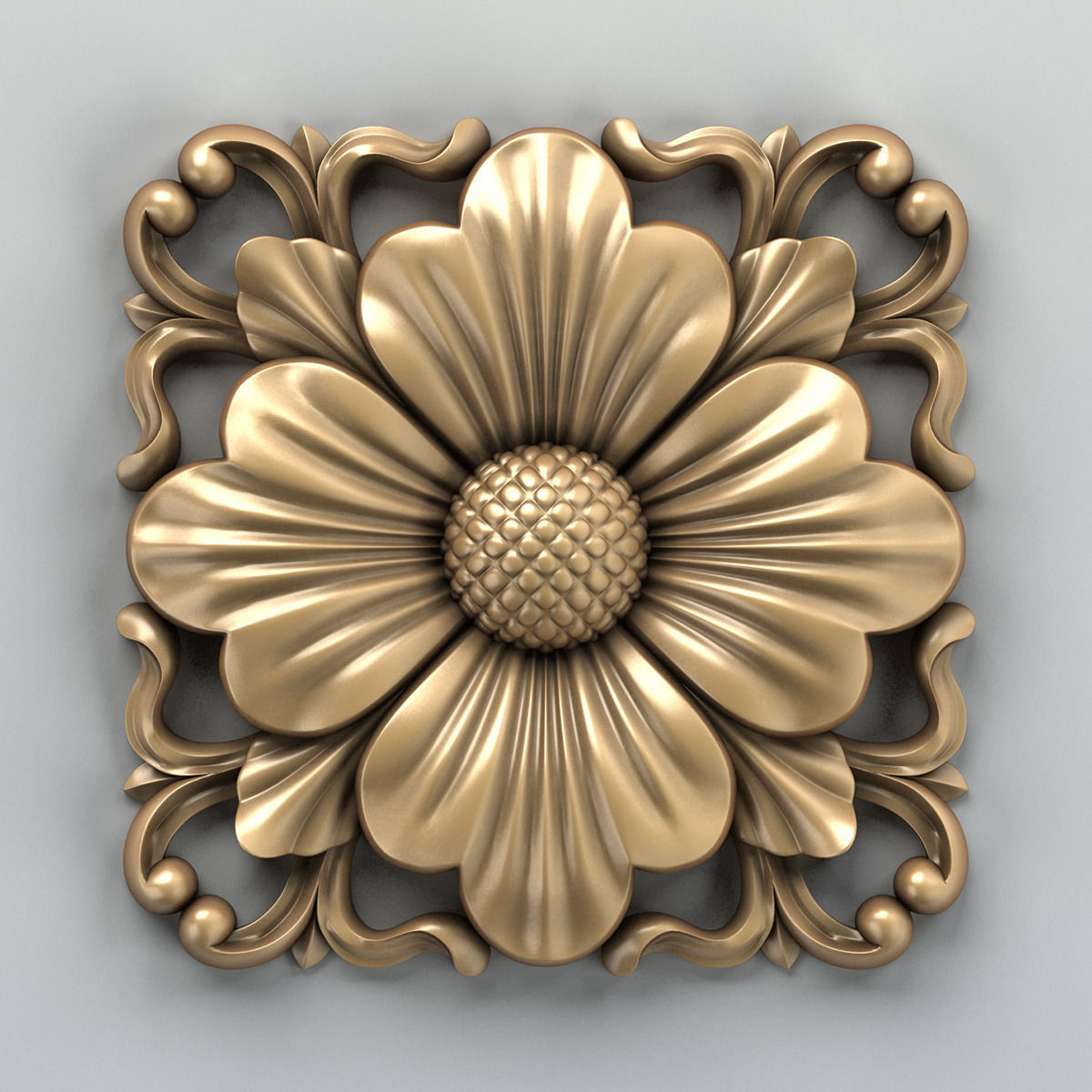 Square rosette 005 3D model_1