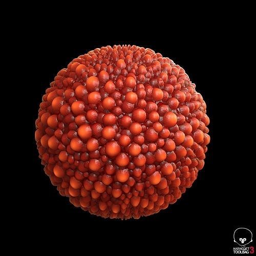 Organic  Shader  for substance painter Low-poly 3D model