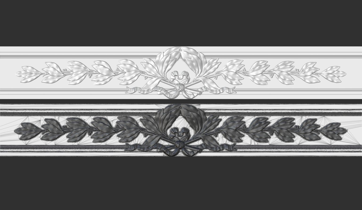 Louis XVI style classical fireplace mantel 3D model_23