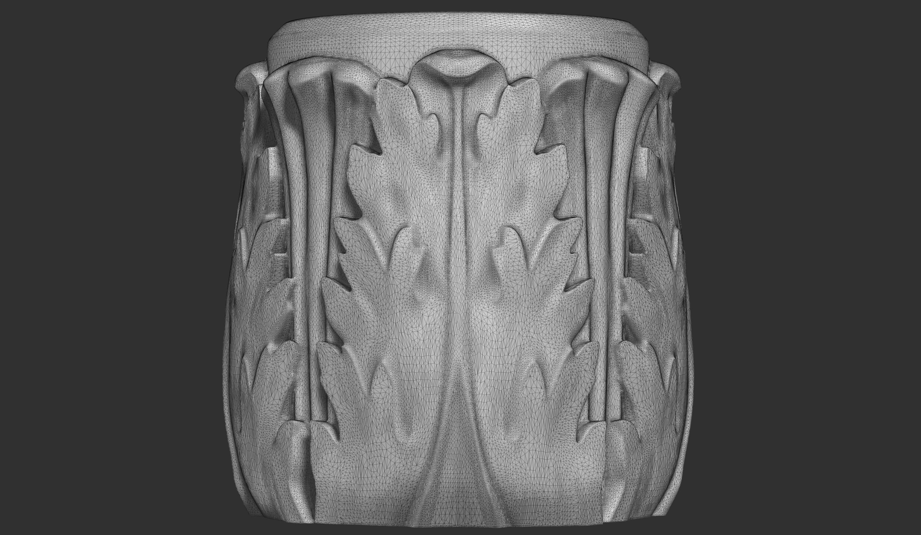 Louis XVI style classical fireplace mantel 3D model_24