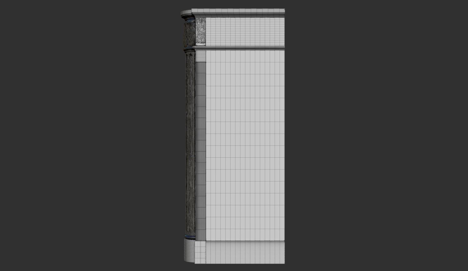 Louis XVI style classical fireplace mantel 3D model_18