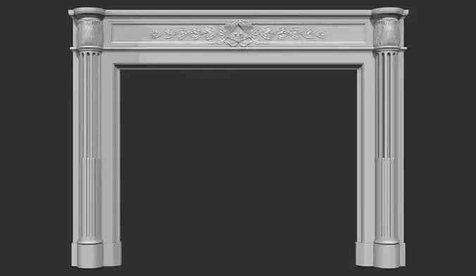 Louis XVI style classical fireplace mantel