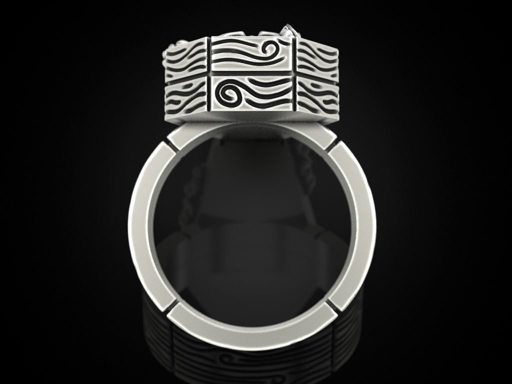 Skull coffin ring 3D print model_11