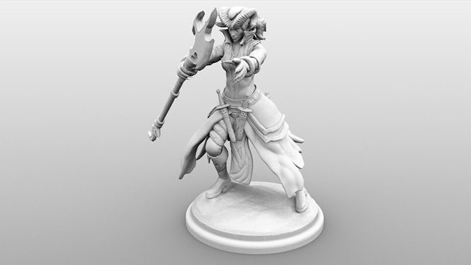 Tiefling Caster - Female 3D print model
