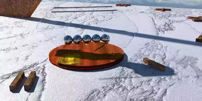 A different Newtons pendulum 3D model