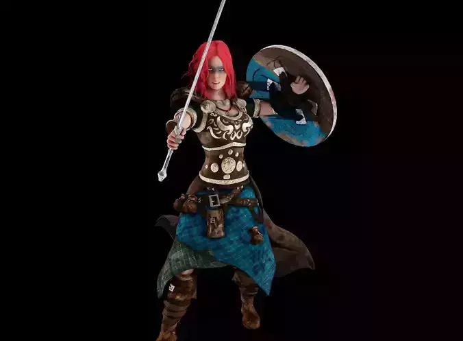 Warrior Character PBR - rigged