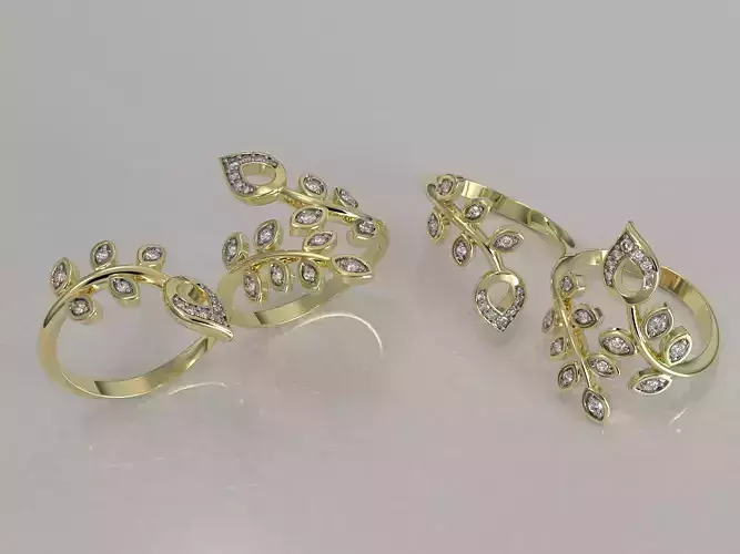 UNIQUE  Irrina Two Finger Ring