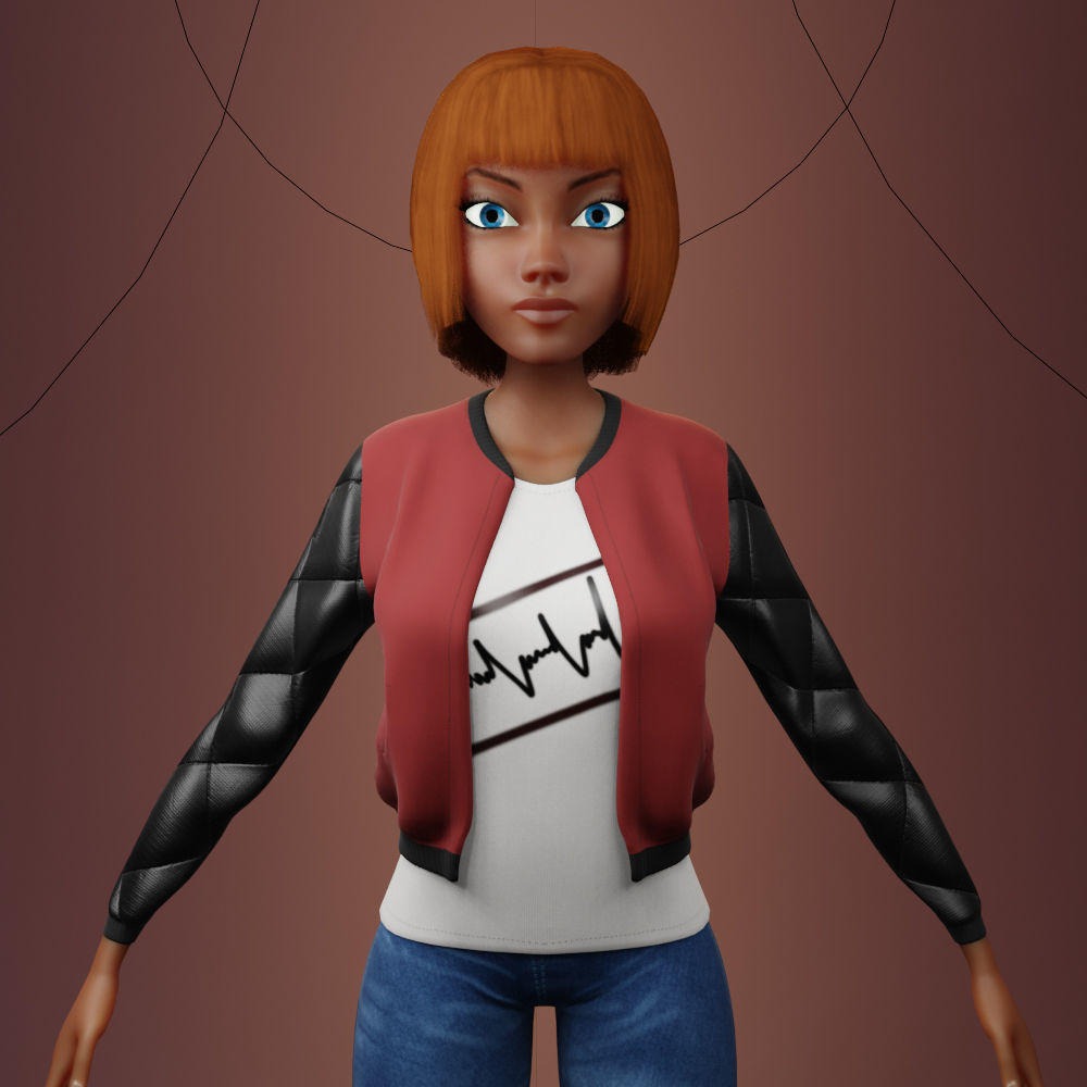 Stylized female 3D model_12