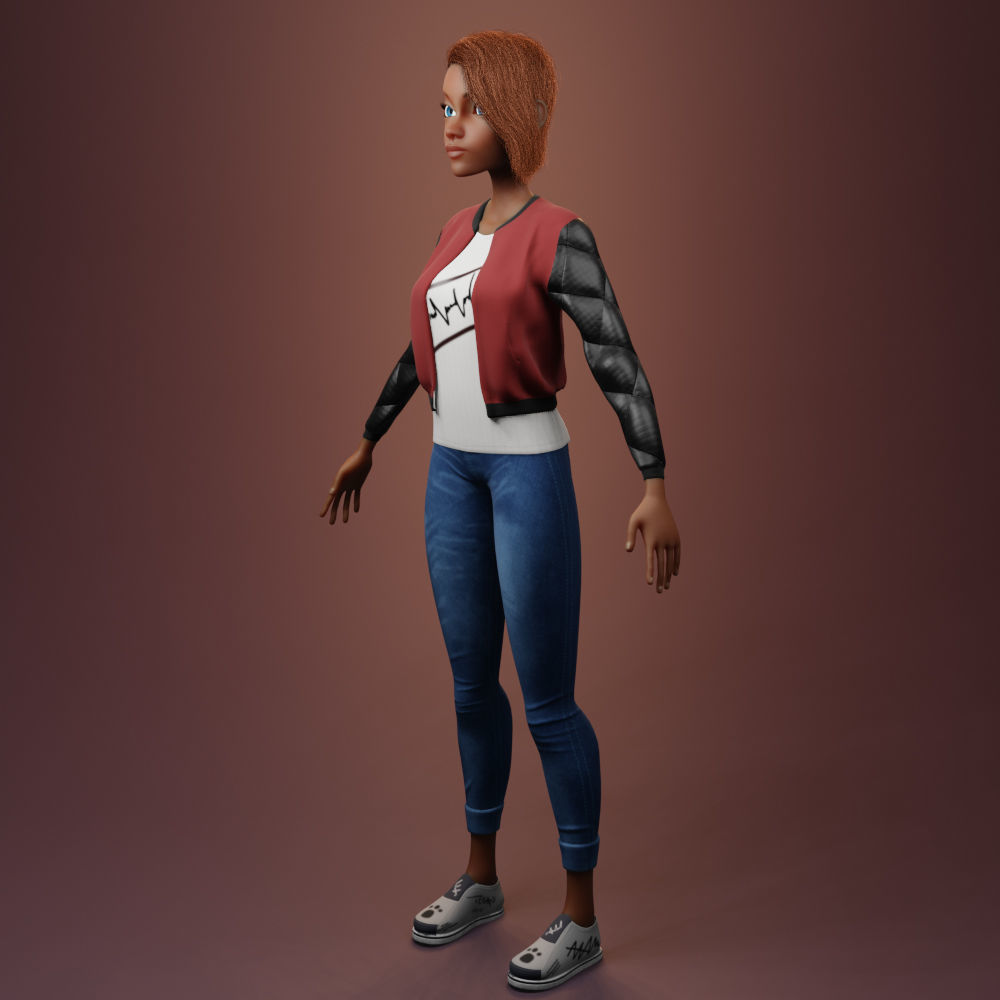 Stylized female 3D model_8