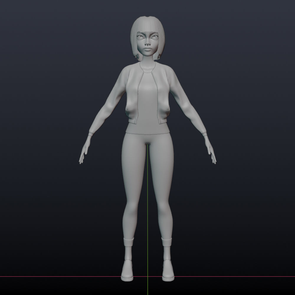 Stylized female 3D model_19