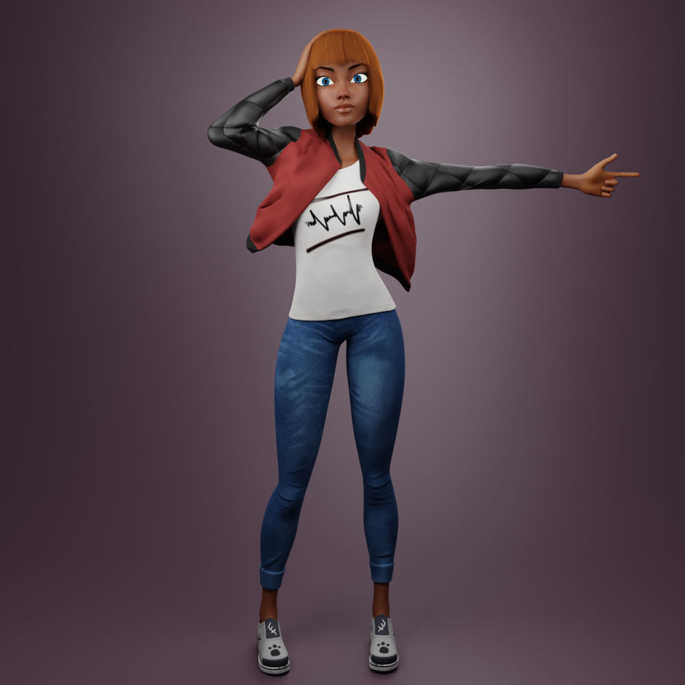 Stylized female 3D model_5