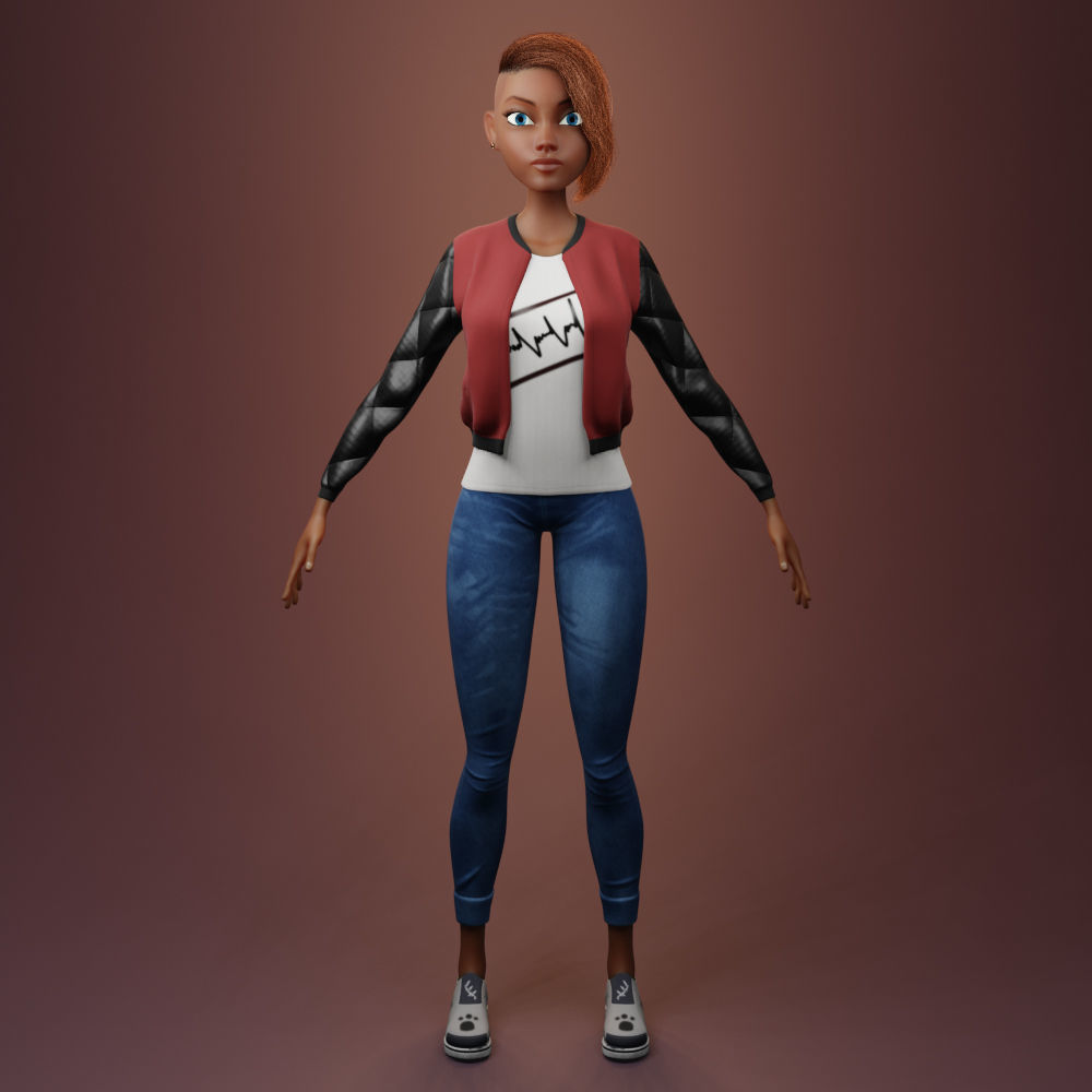 Stylized female 3D model_7