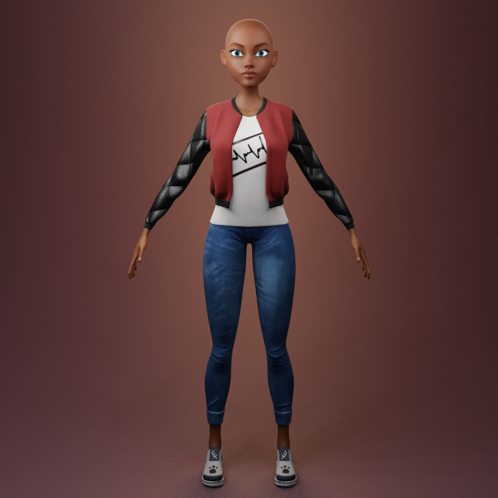 Stylized female 3D model_14