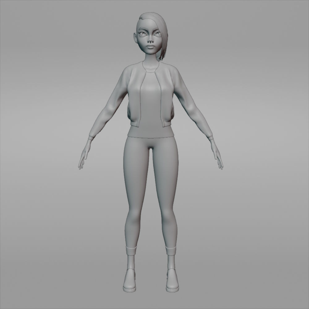 Stylized female 3D model_20