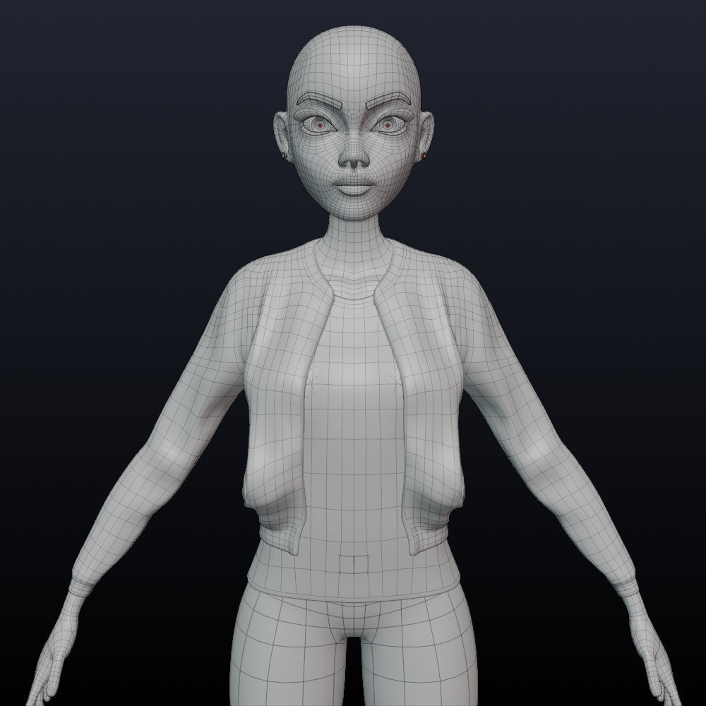 Stylized female 3D model_25
