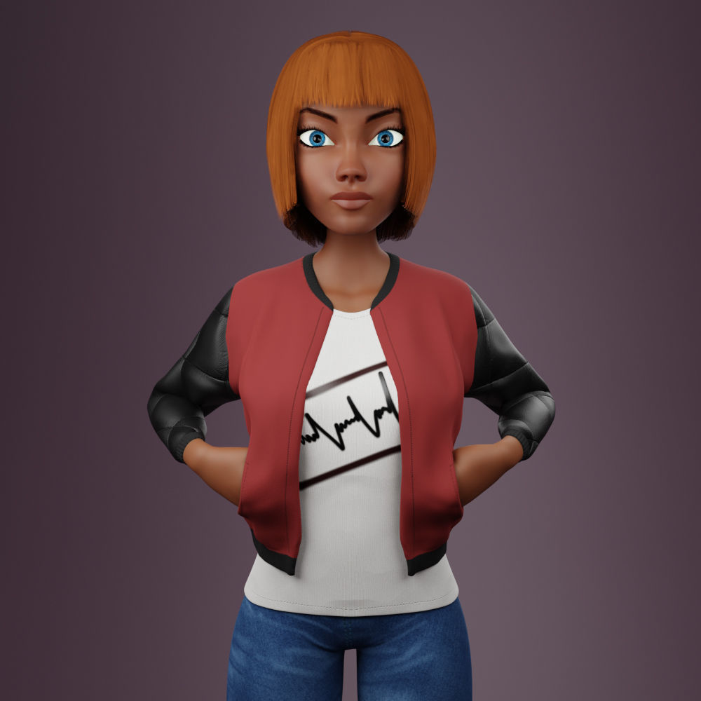 Stylized female 3D model_3