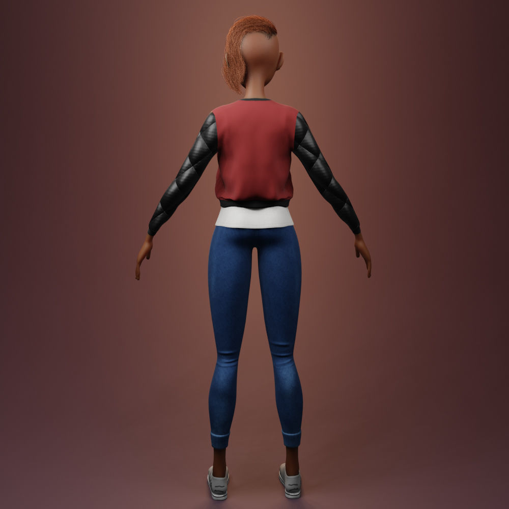 Stylized female 3D model_10