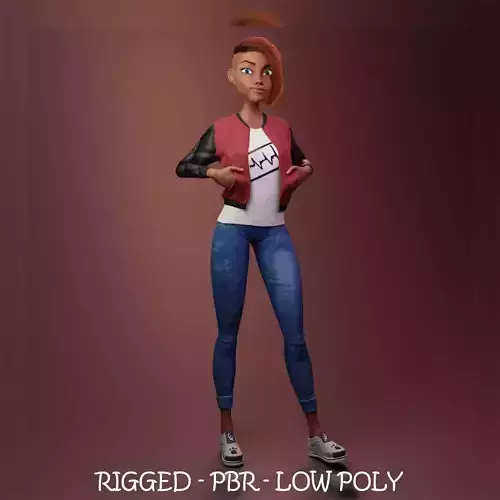 Stylized female 3D model