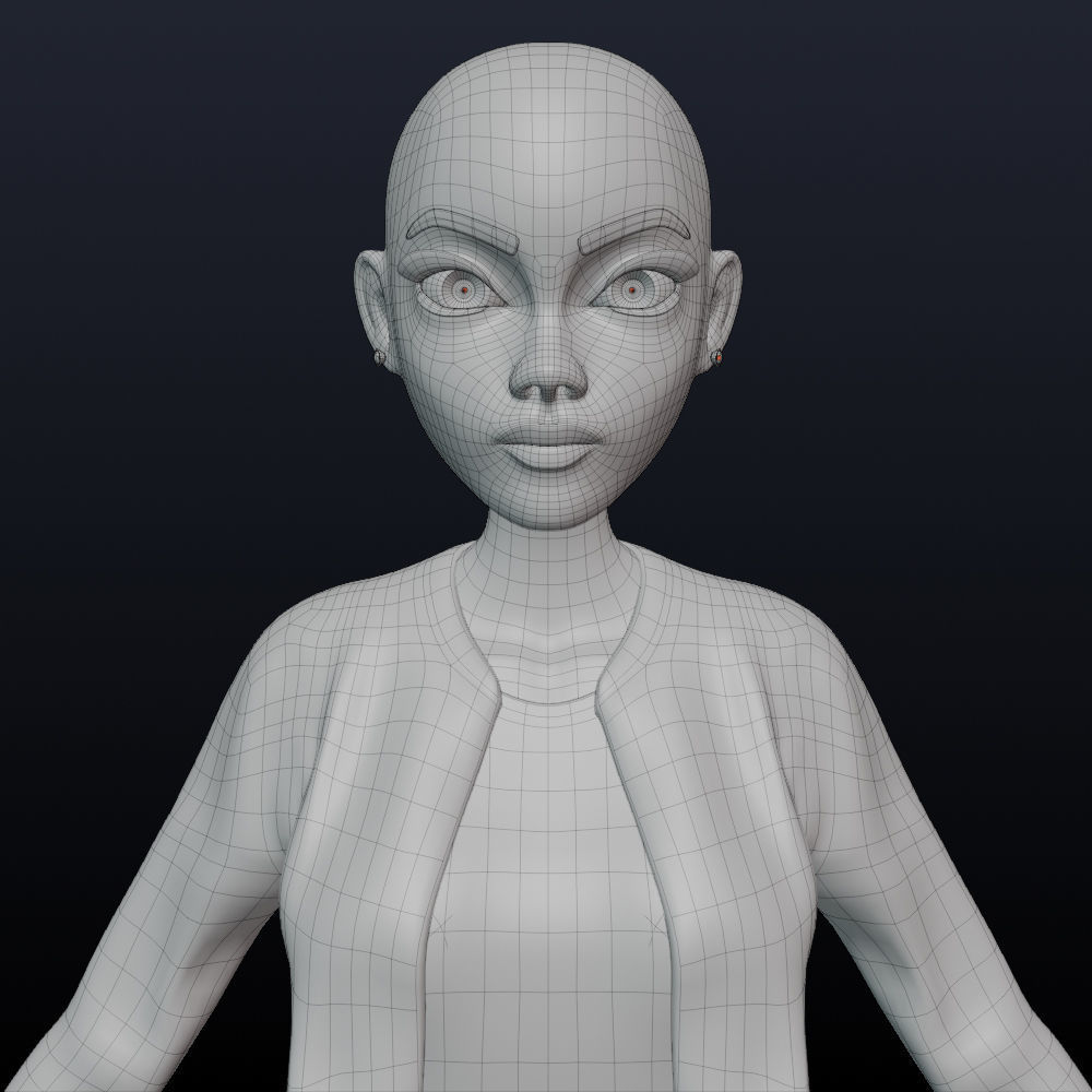 Stylized female 3D model_26
