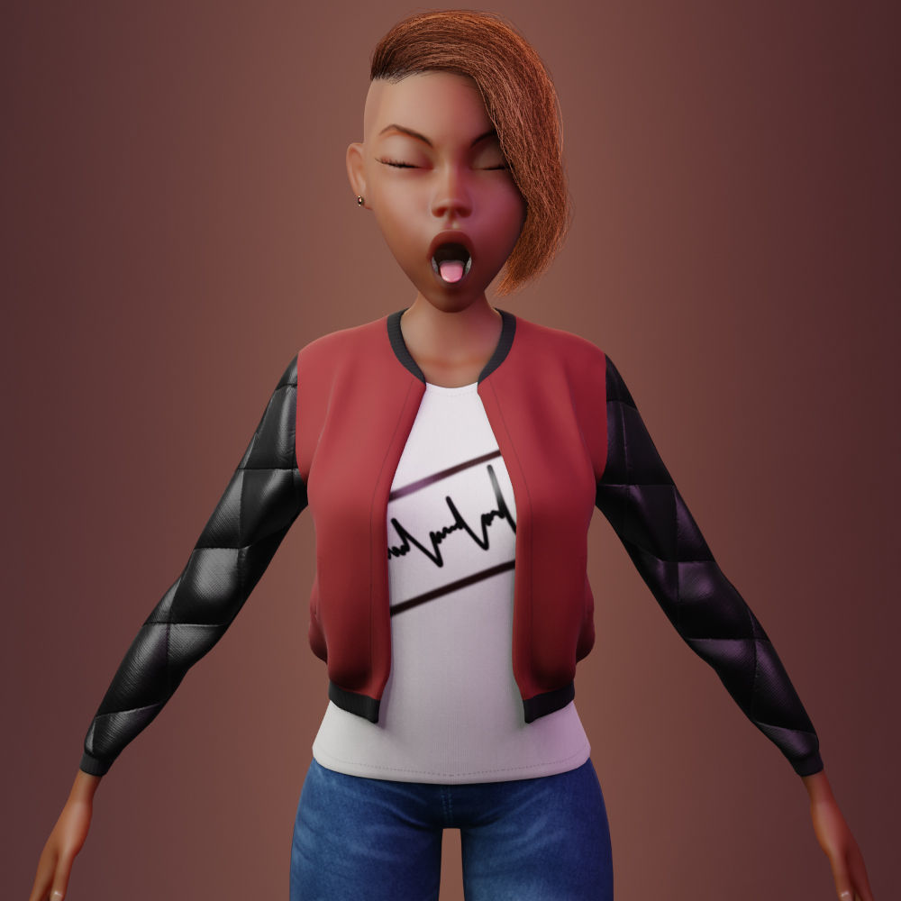 Stylized female 3D model_6