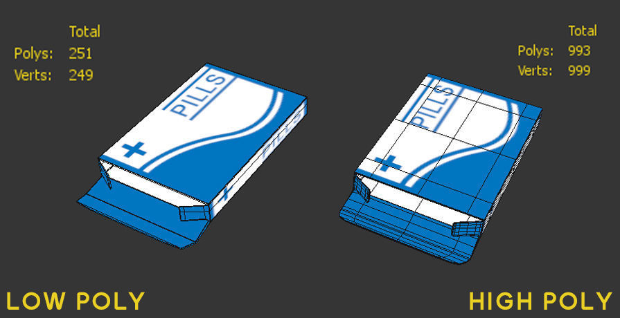 Medicine Pills Package Low-poly 3D model_8