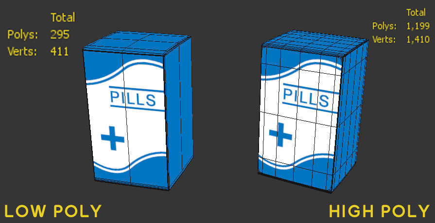 Medicine Pills Package Low-poly 3D model_11