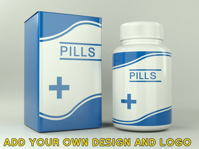 Medicine Pills Package Low-poly 3D model_4