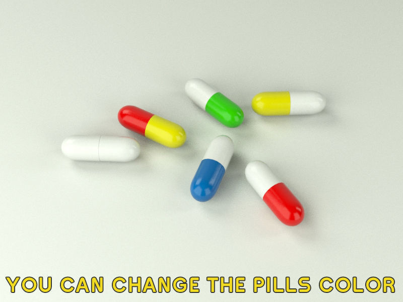 Medicine Pills Package Low-poly 3D model_3