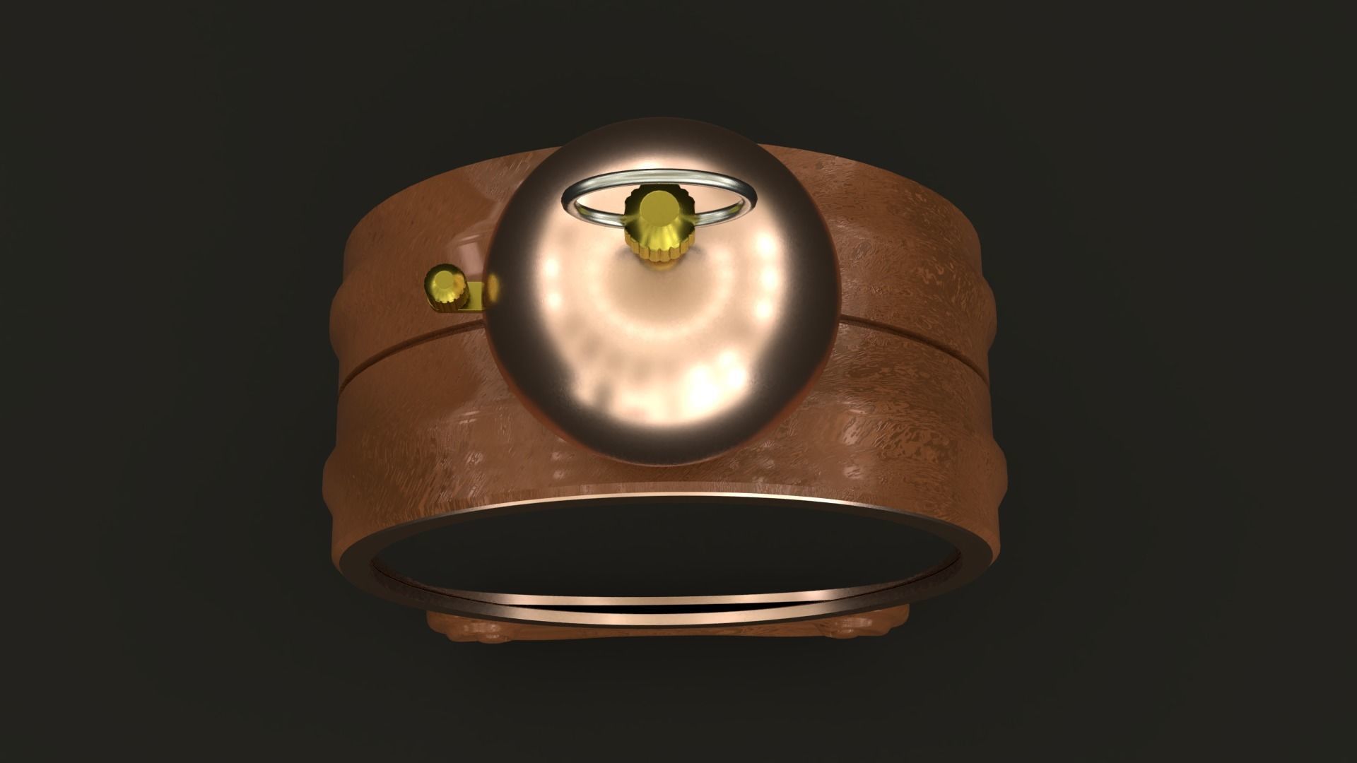 Fireplace clock 3D model_4