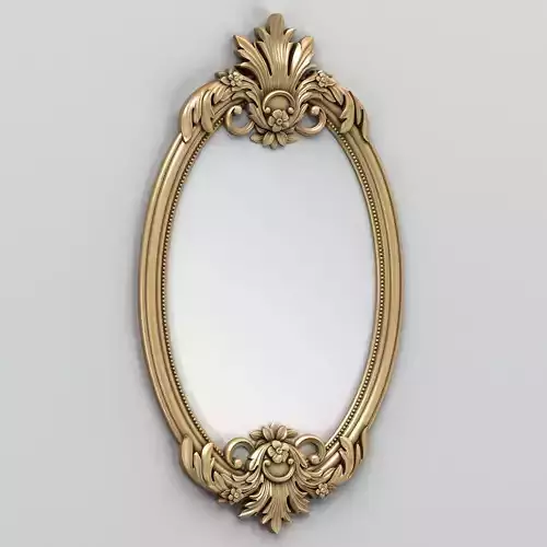 Oval mirror frame 002 3D model