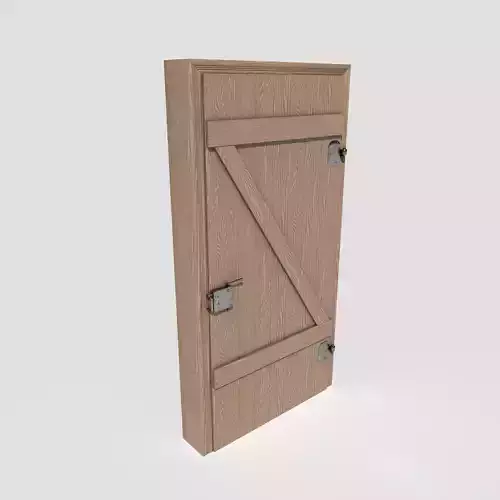 Old Wooden Door 3D model