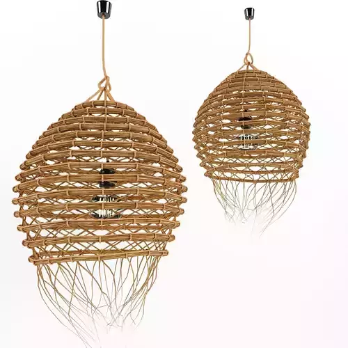 Bamboo Lamp 6 3D model