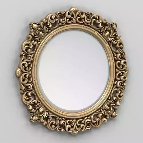 Round mirror frame 001 3D model