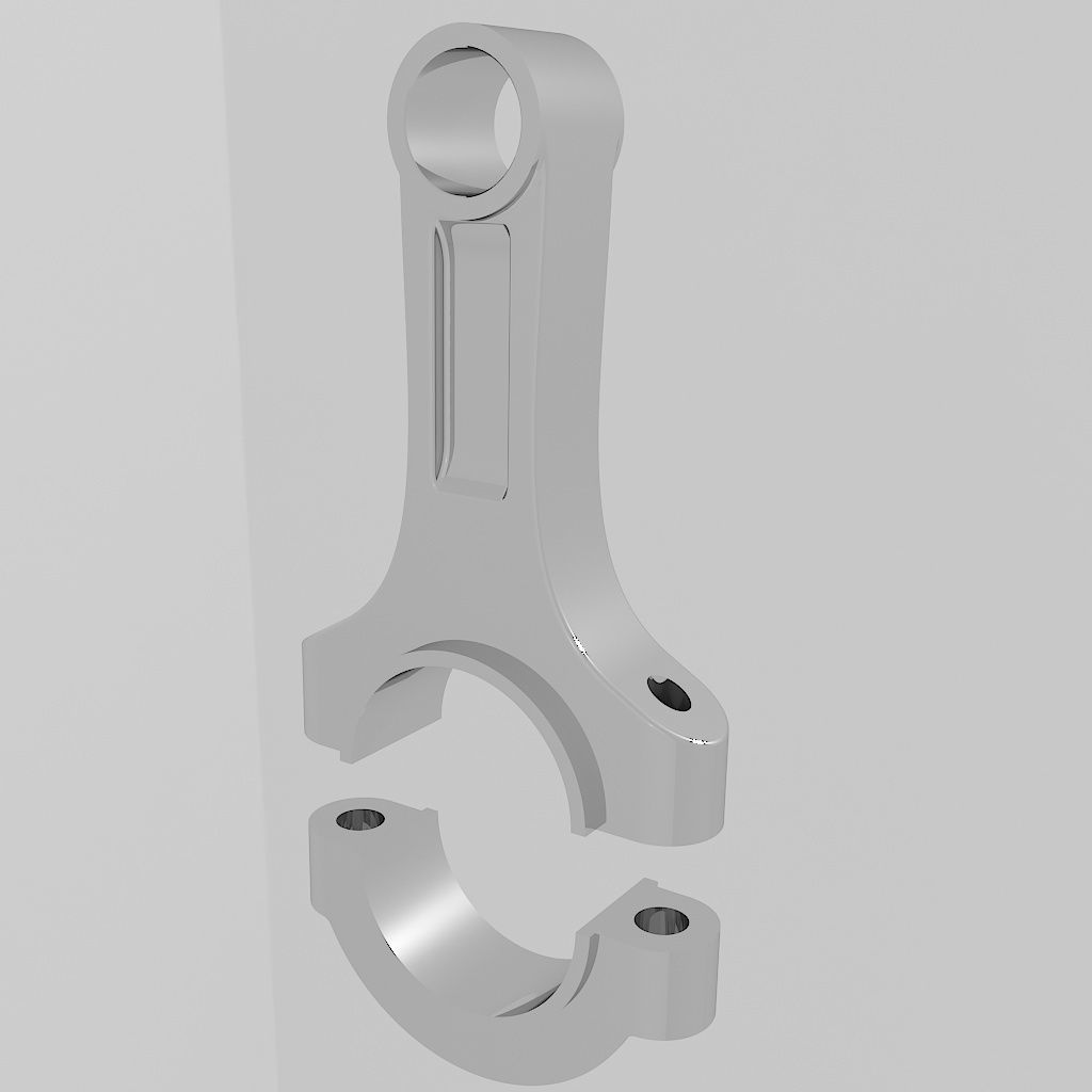 Connecting Rod-Piston with elements 3D model_3
