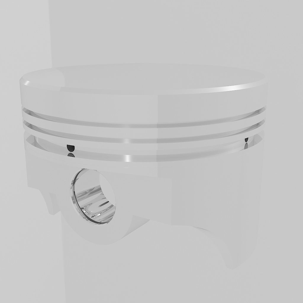 Connecting Rod-Piston with elements 3D model_2