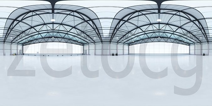 HDRI - Airplane Hangar Interior 7 Texture
