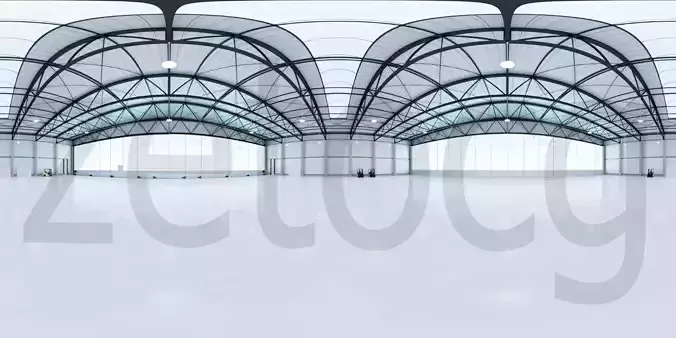 HDRI - Airplane Hangar Interior 7 Texture