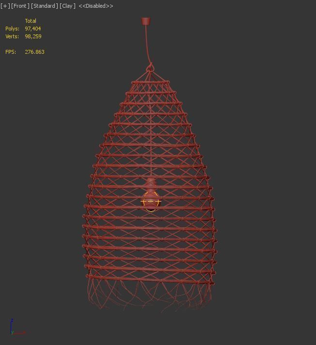 Bamboo Lamp 9 3D model_2